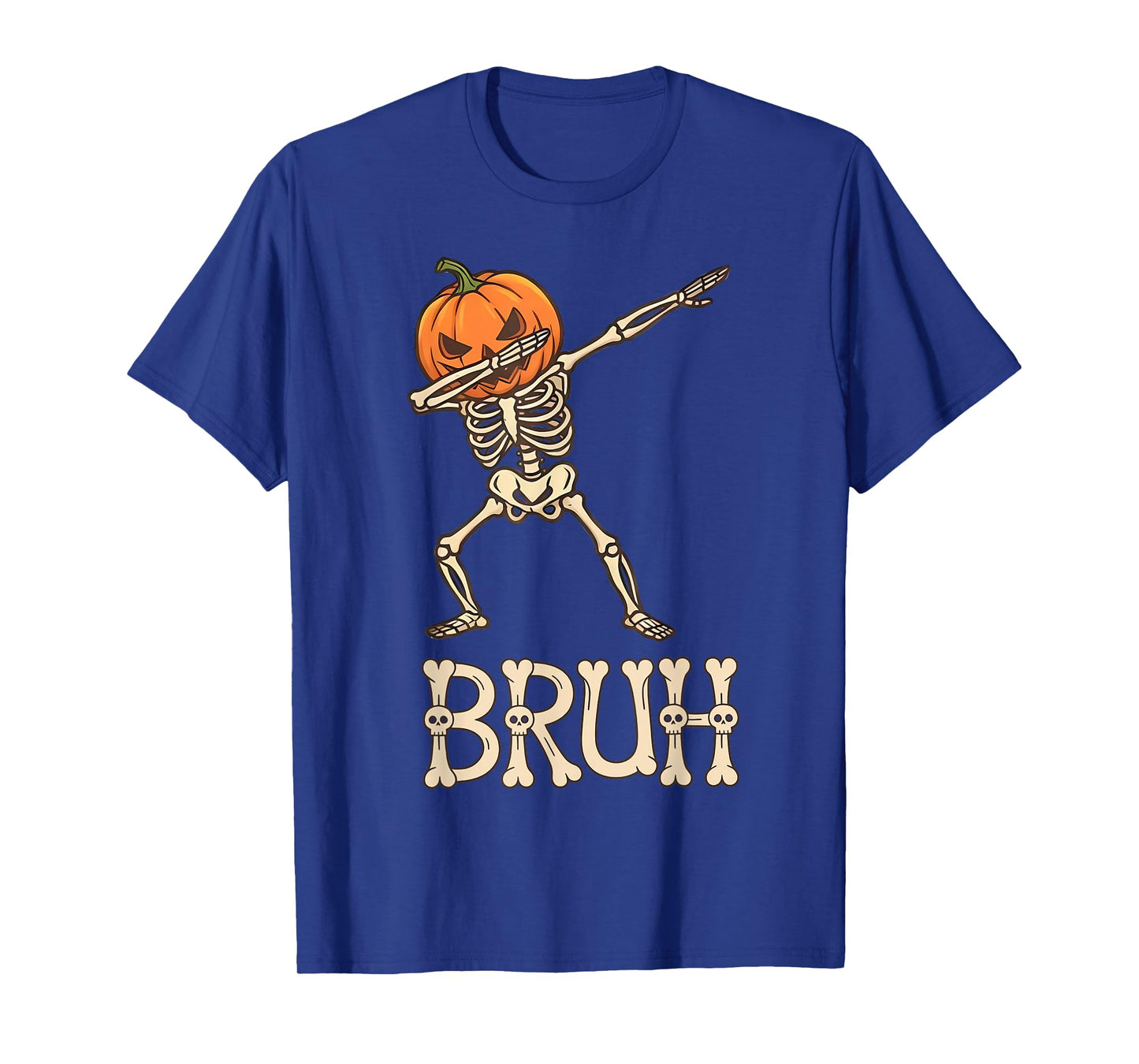 Bruh Halloween Skeleton Dabbing for Mens Boys Toddlers Kids T-Shirt