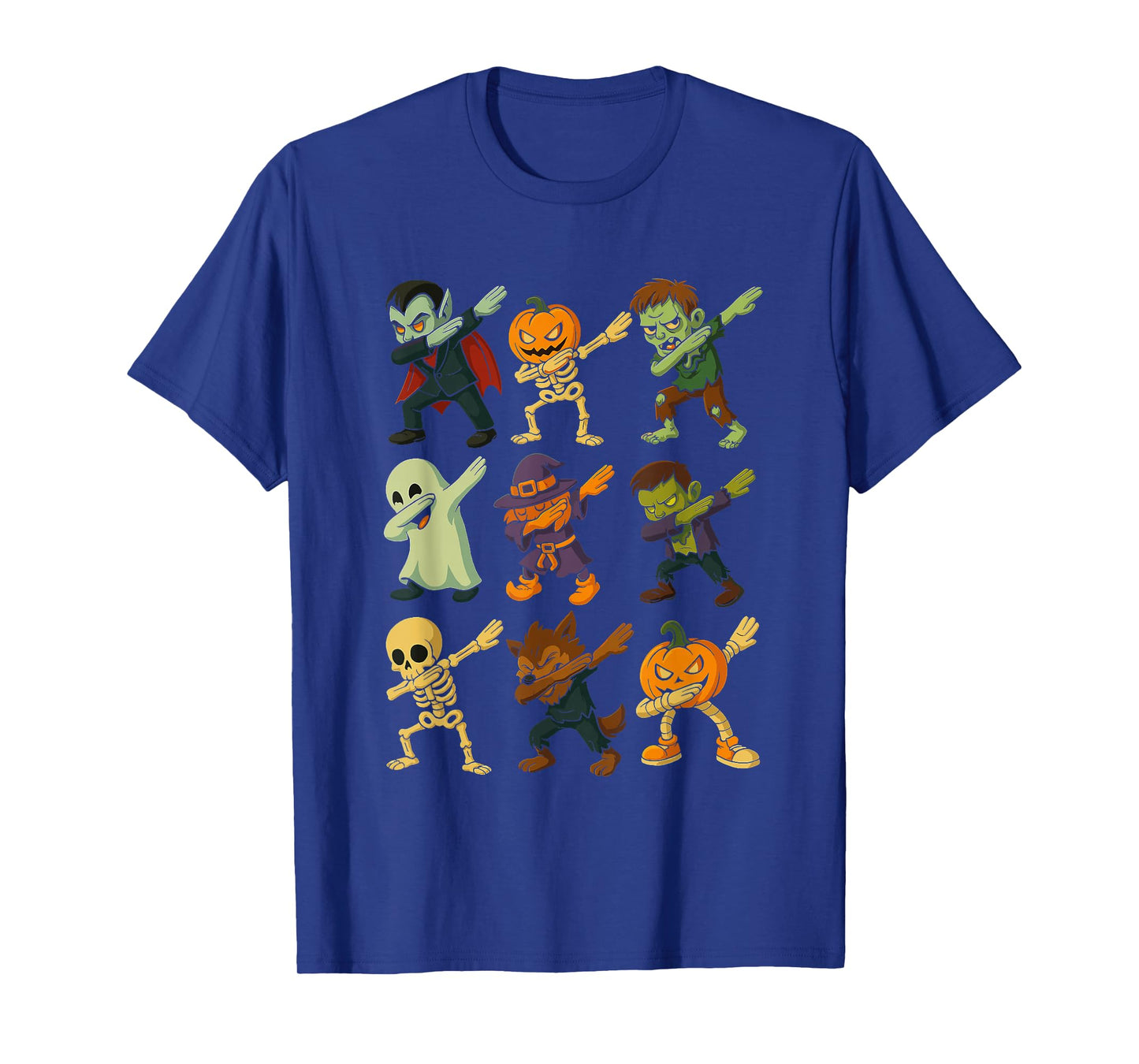 Halloween Dubbing Dab Dance Skeleton Pumpkin Spooky Funny T-Shirt