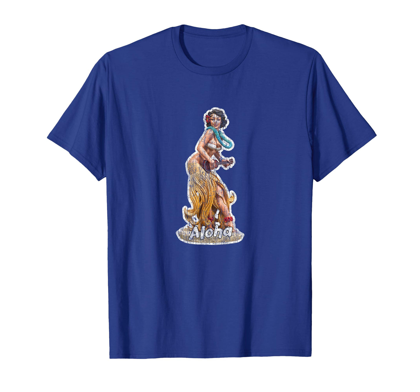 Aloha Ukulele Hula Dancer Doll Vintage Style T-Shirt