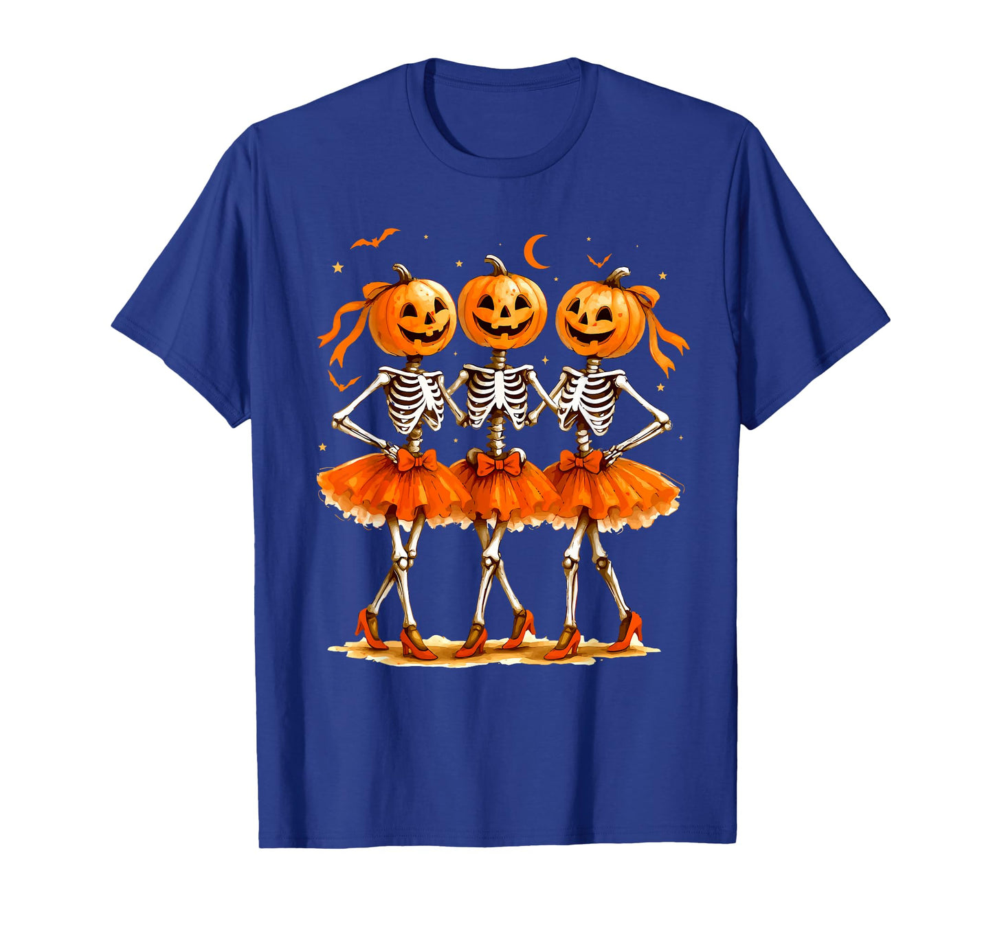 Ballet Skeleton Halloween Cute Spooky Season Retro Dance T-Shirt