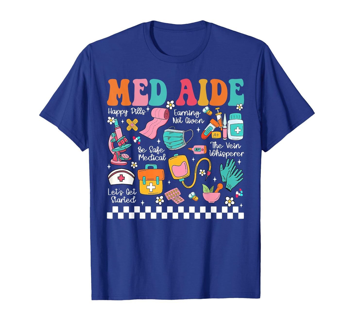 Retro Med Aide Certified Medication Aide Nursing Med Tech T-Shirt