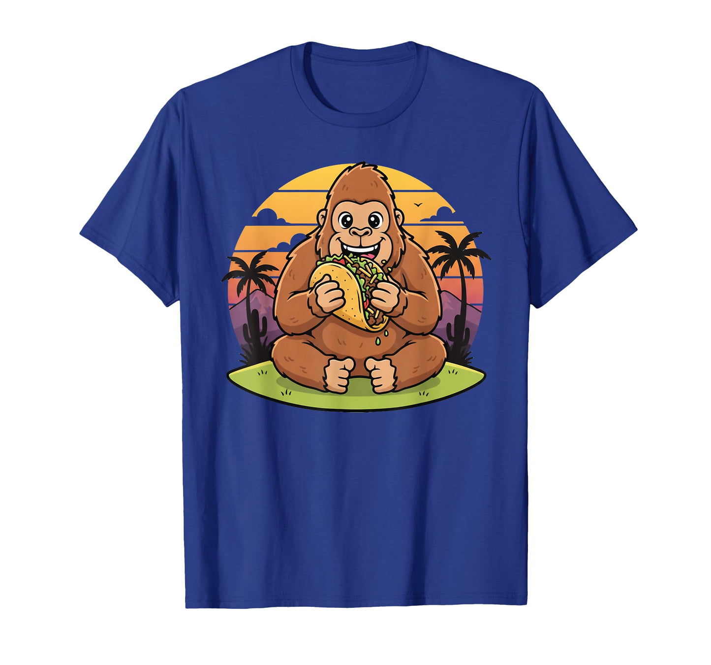 Taco Lover Bigfoot Vintage Design Gift for Men Women Kids T-Shirt