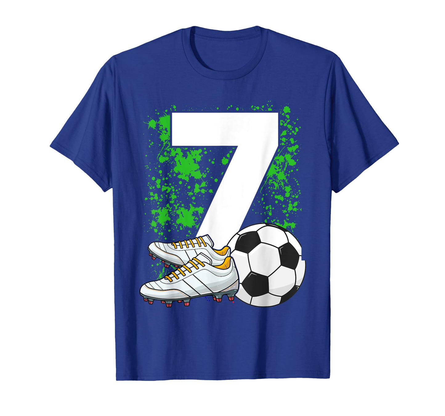 7th Birthday Boys 7 Years Soccer Football Player Birthday T-Shirt