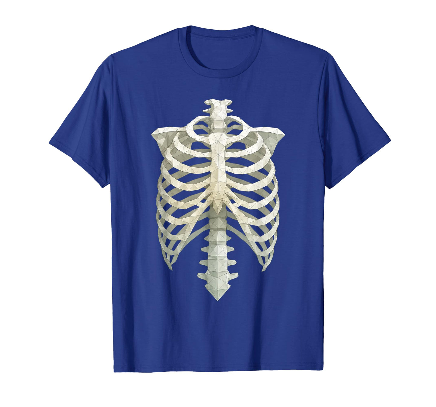 Low Poly Human Ribcage Skeleton Polygon Costume T-Shirt
