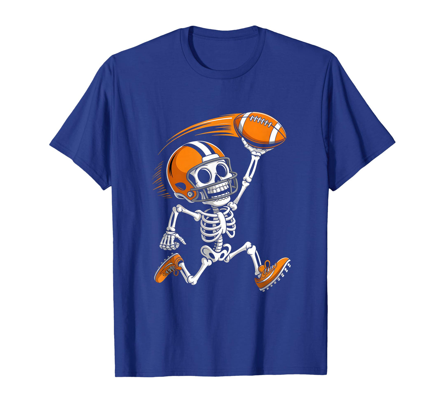 Halloween Skeleton Funny Football Shirt for Teens Boys Men T-Shirt