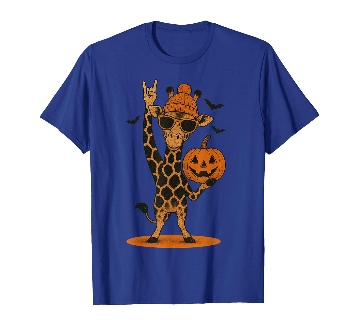 Cute Giraffe Men Women Kids Halloween Pumpkin Funny Giraffe T-Shirt