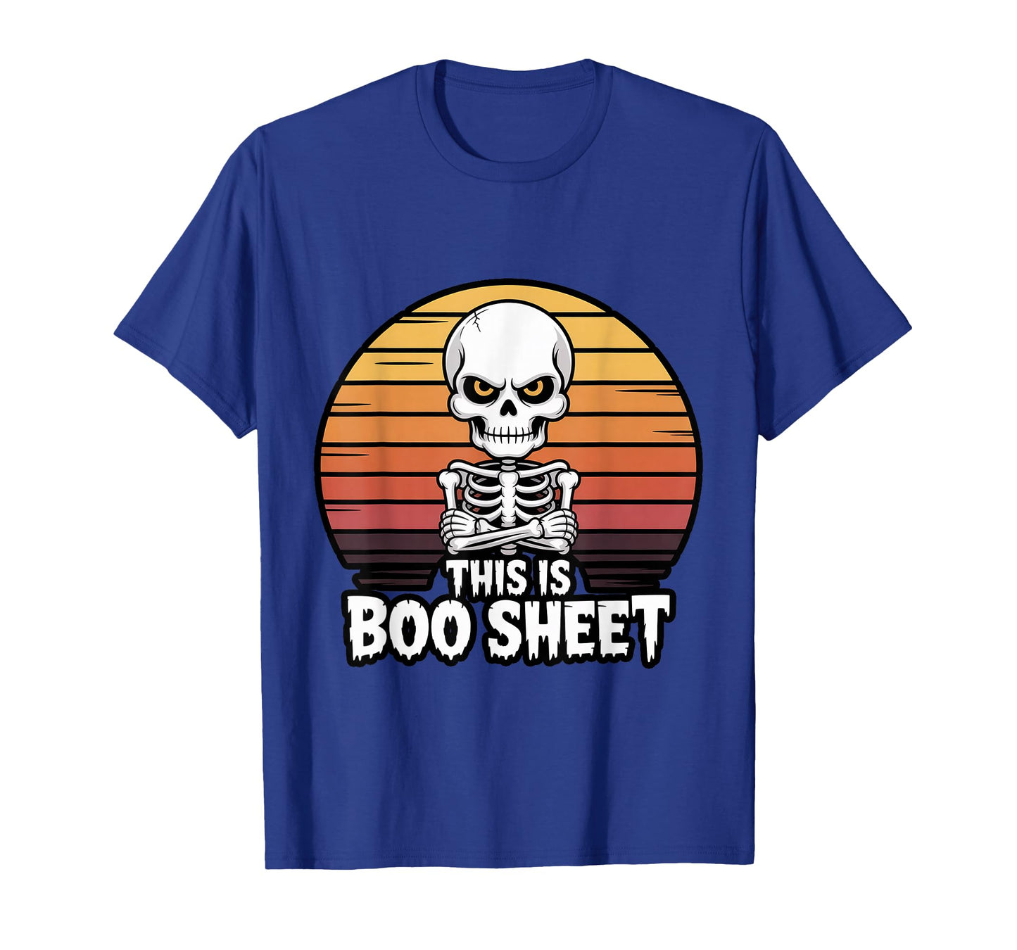 This is Boo Sheet Skeleton Retro Halloween Costume Men Women T-Shirt