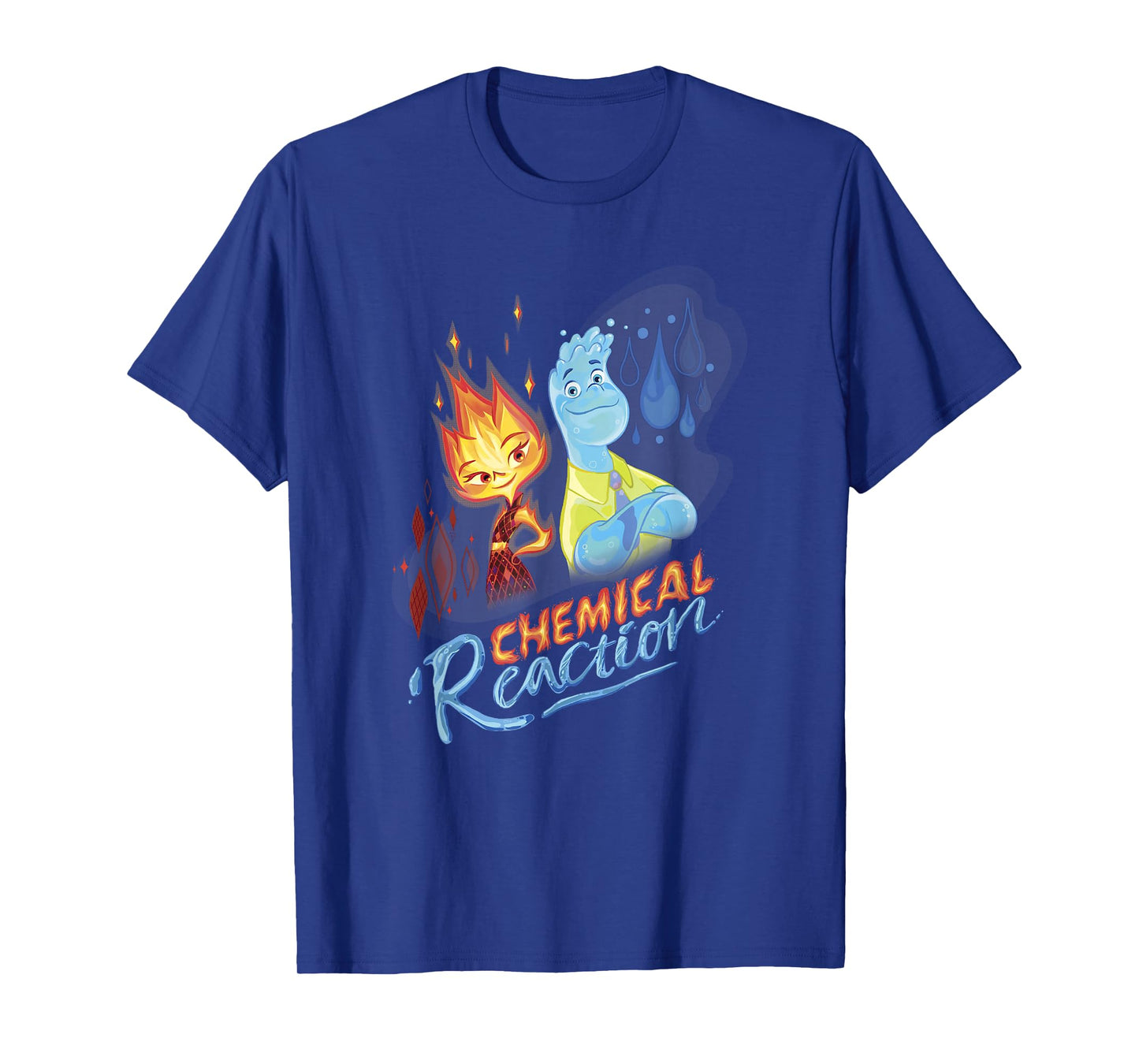 Disney Pixar Elemental Chemical Reaction Ember & Wade Shot T-Shirt