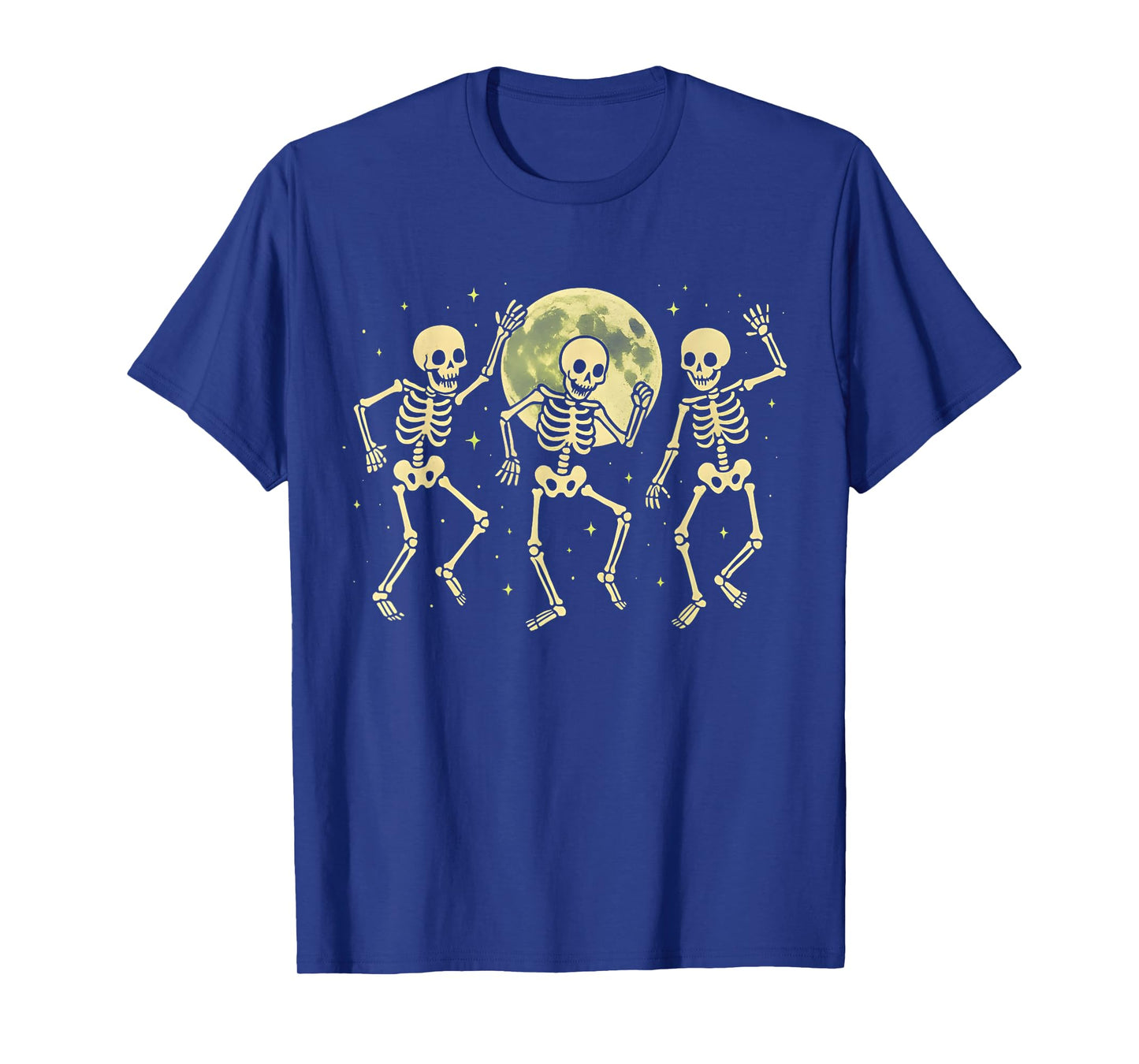 Dancing Skeleton Shirt for Women Happy Halloween Fall Skull T-Shirt