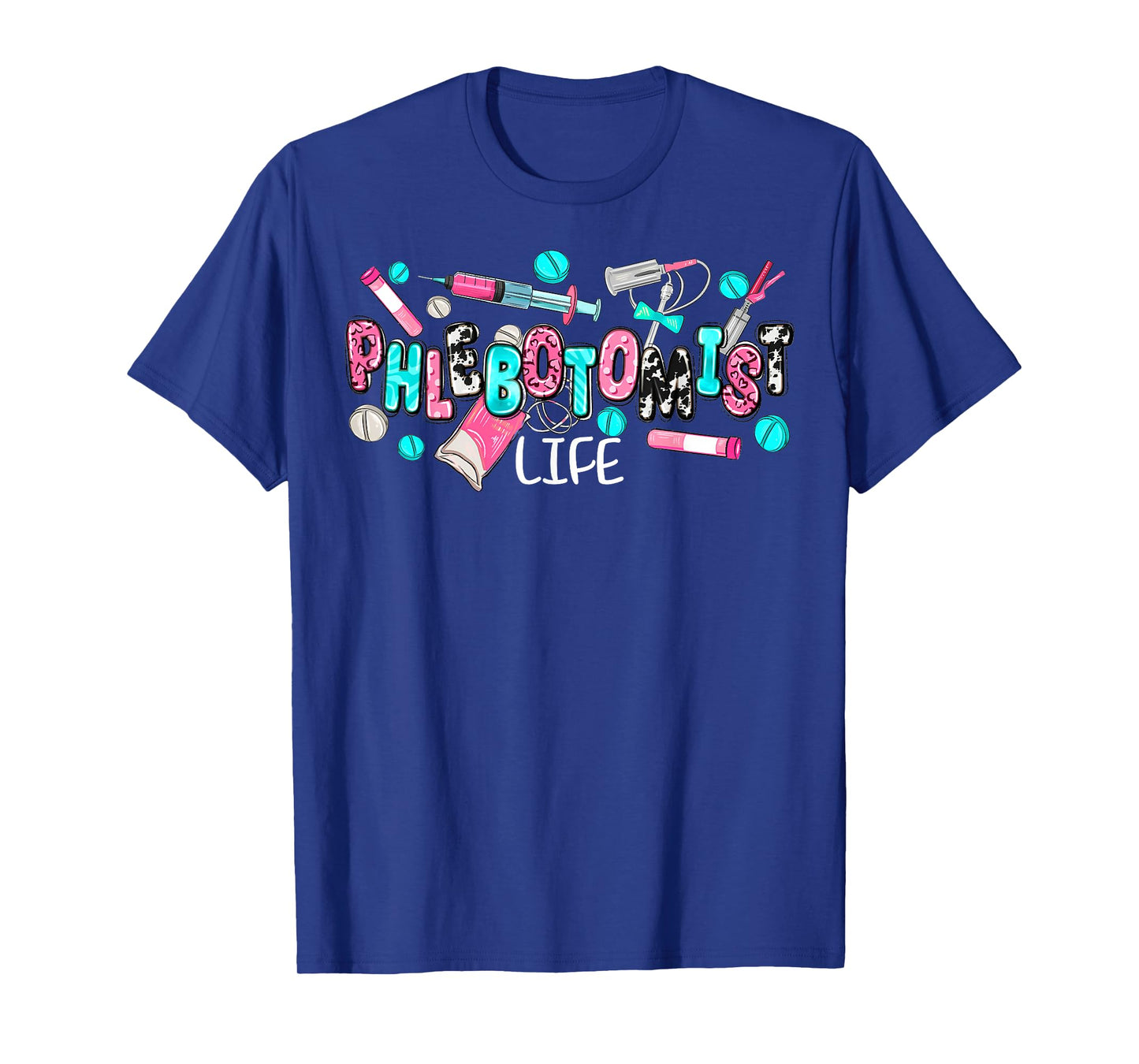 Phlebotomist Life Leopard Coquette Phlebotomy Women Nurse T-Shirt