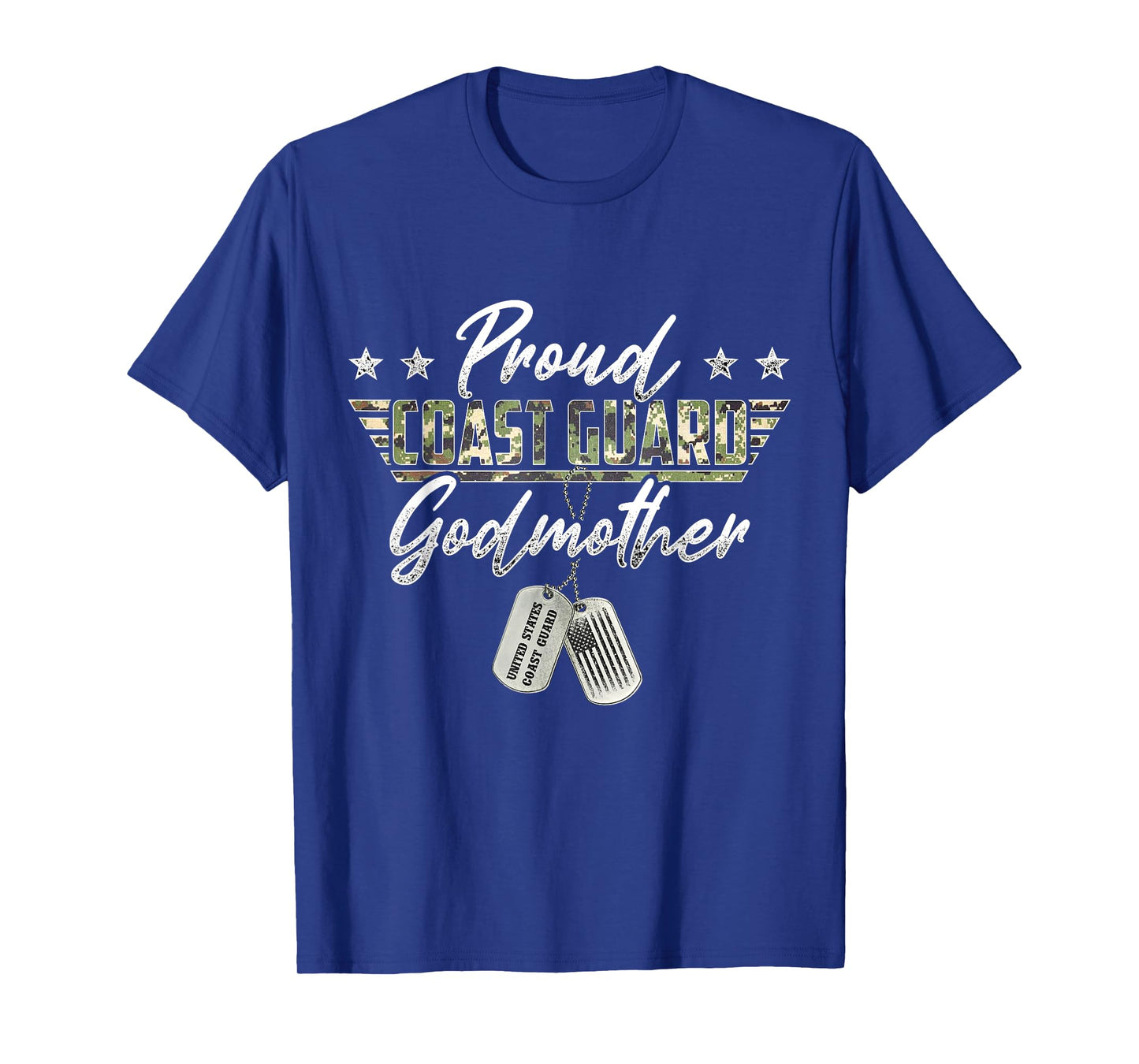 Proud Coast Guard Godmother American Military Gifts T-Shirt