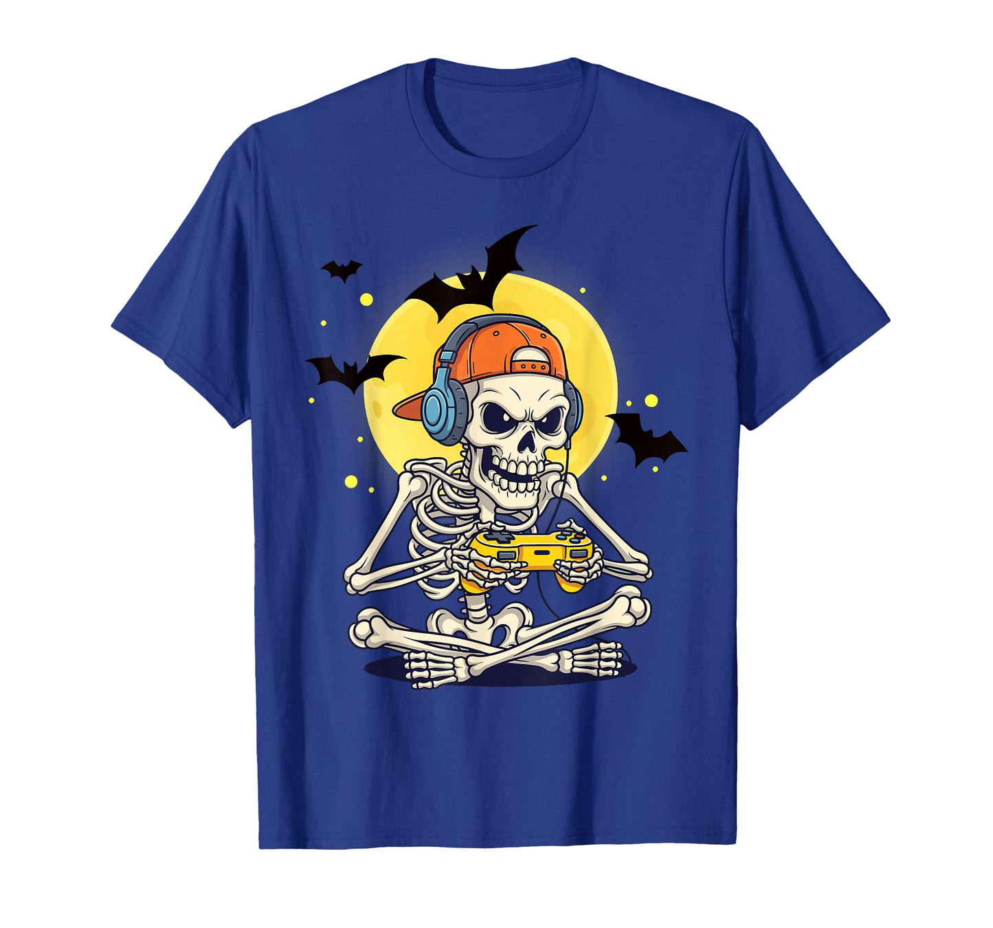 Funny Halloween Skeleton Gamer Video Gaming Men Boys Kids T-Shirt