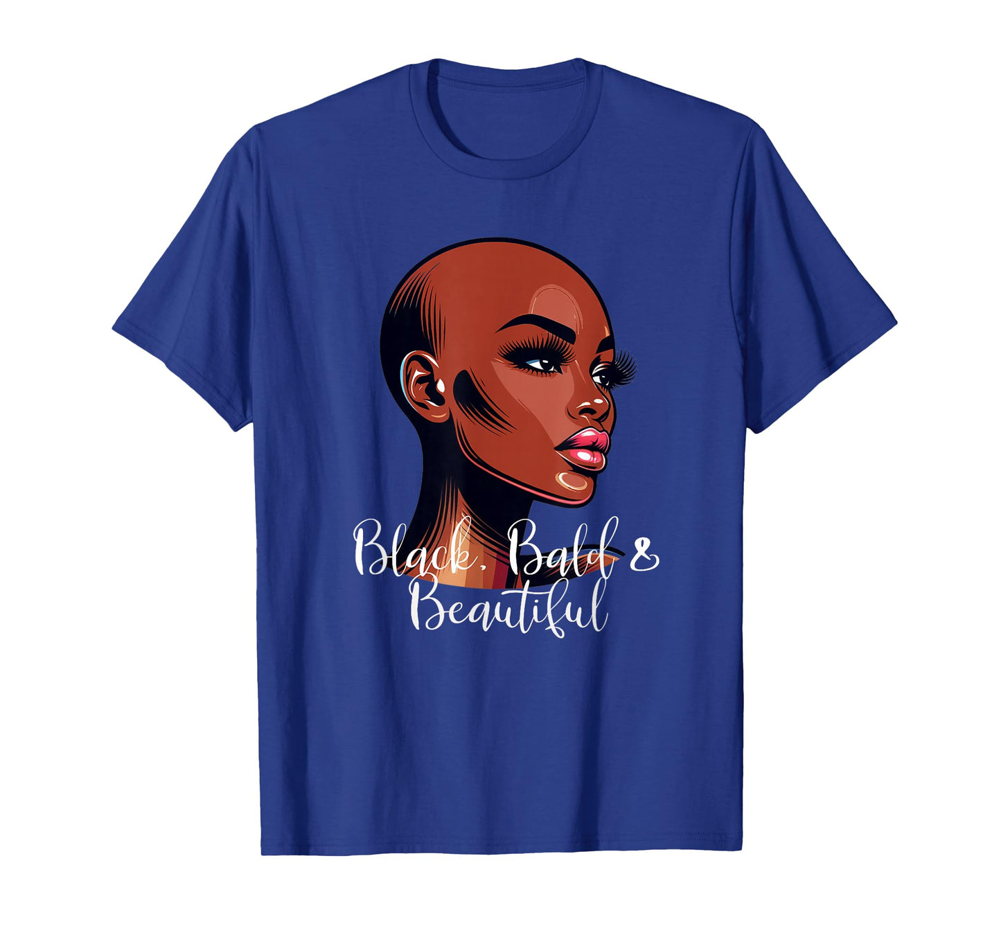 Black Bald Beautiful African American Woman T-Shirt