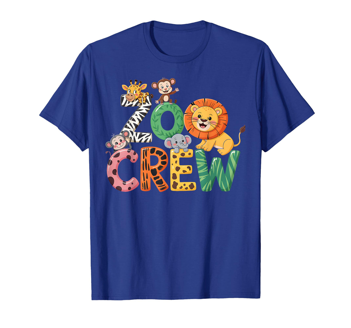 Zoo Crew Lion Giraffe Monkey Elephant Animal Safari Trip T-Shirt