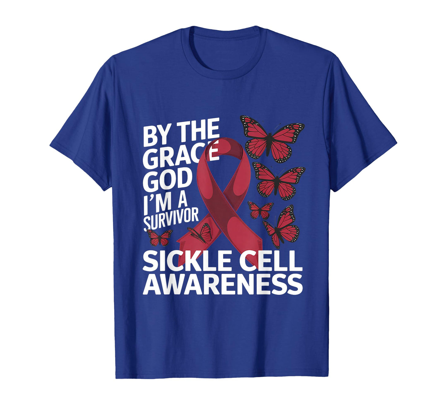 Sickle Cell Awareness Month I'm A Survivor Burgundy Ribbon T-Shirt