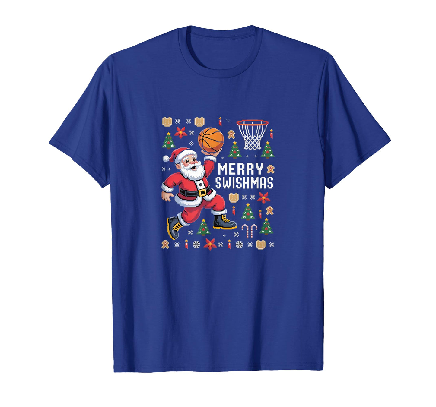 Merry Swishmas – Funny Basketball Christmas T-Shirt