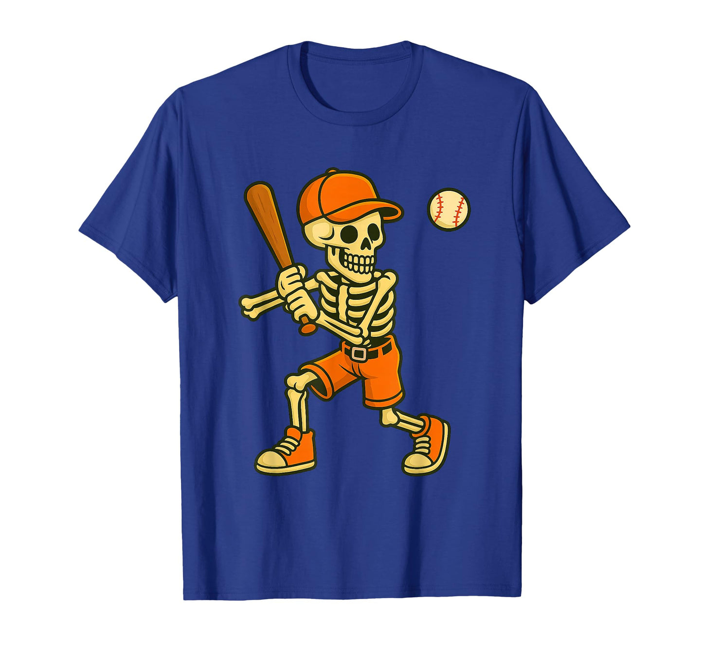 Funny Skeleton Baseball Halloween Costume for Boys Men Kids T-Shirt