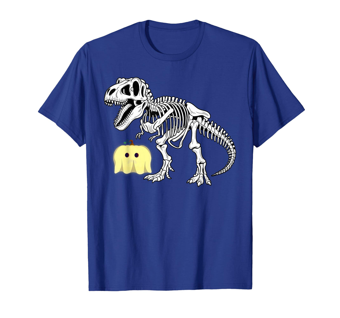 Halloween Boys Dinosaur Skeleton T rex Scary Pumpkin Funny T-Shirt