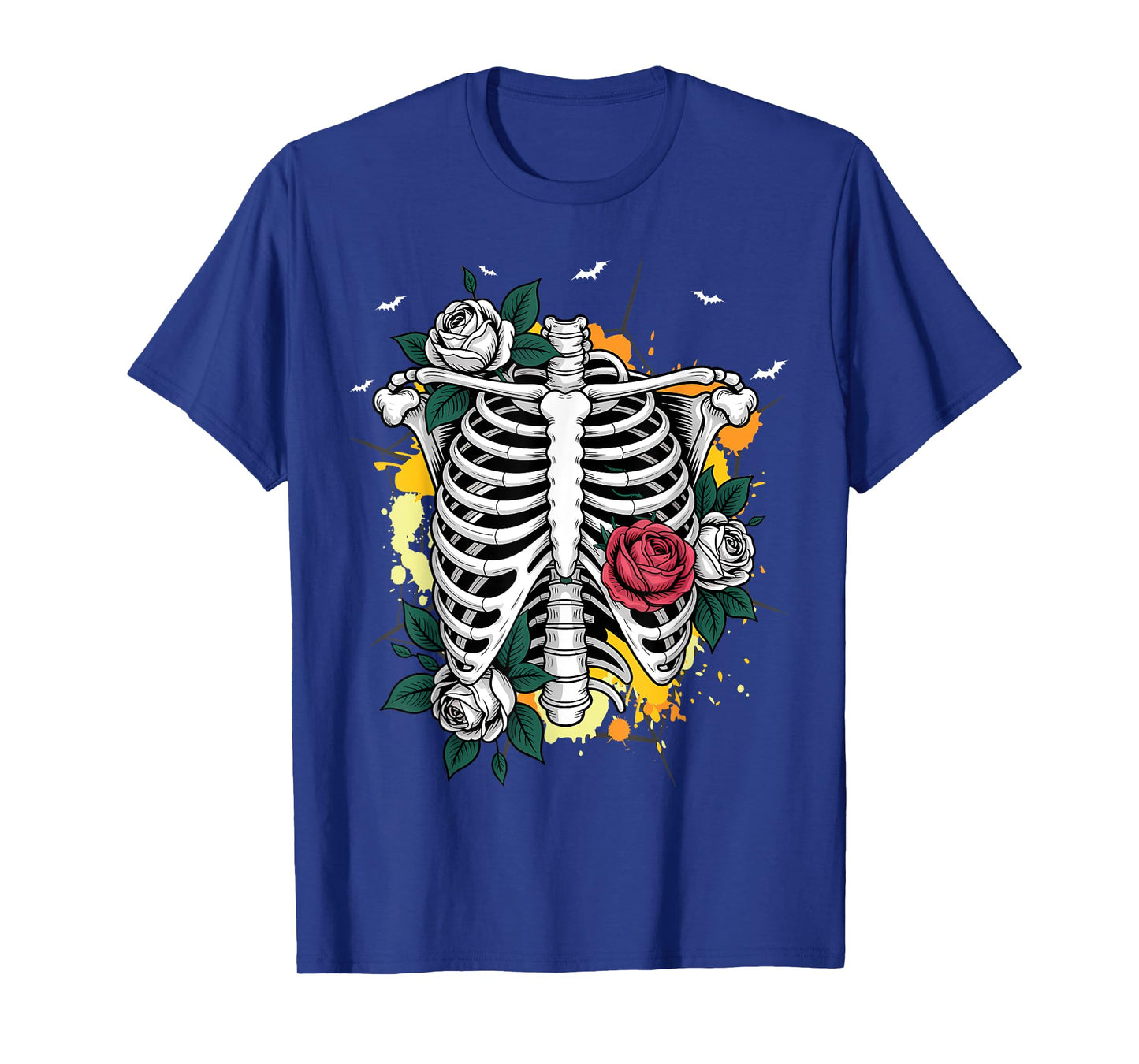 Rib Cage with Flowers Halloween XRay Skeleton Candy T-Shirt