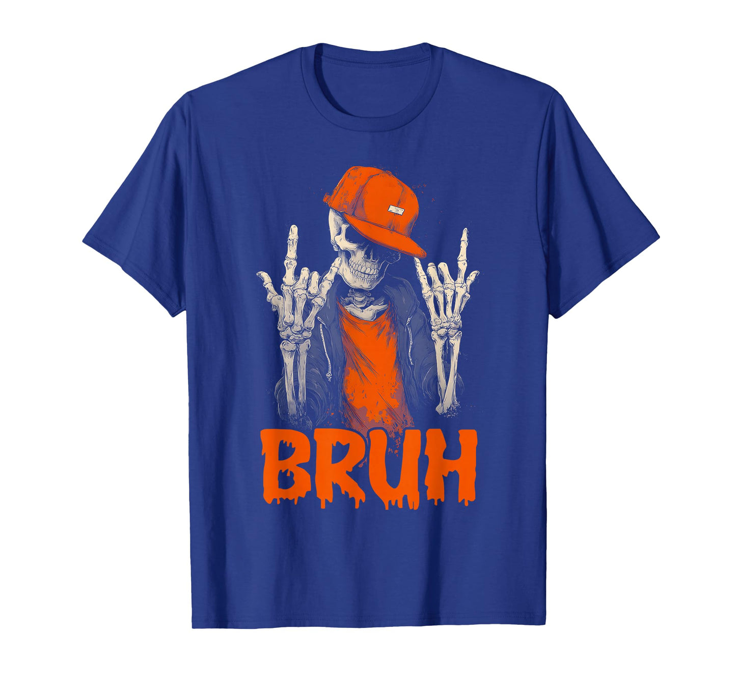 Bruh Punk Rock Skeleton Cool Rocker T-Shirt