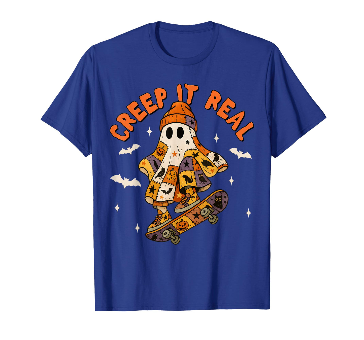 Retro Halloween Creep It Real Cool Ghost Boy Fall Season T-Shirt