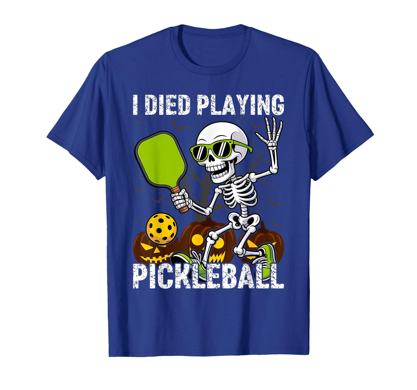 Pickle Ball Skeleton Halloween I Died Playing Pickleball T-Shirt