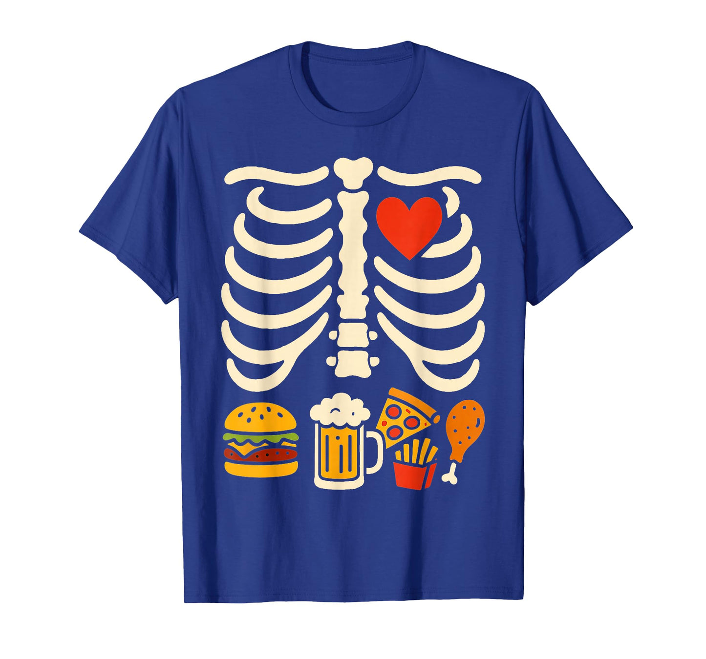 Beer Belly & Baby Skeleton Pregnancy Couples Halloween Dad T-Shirt