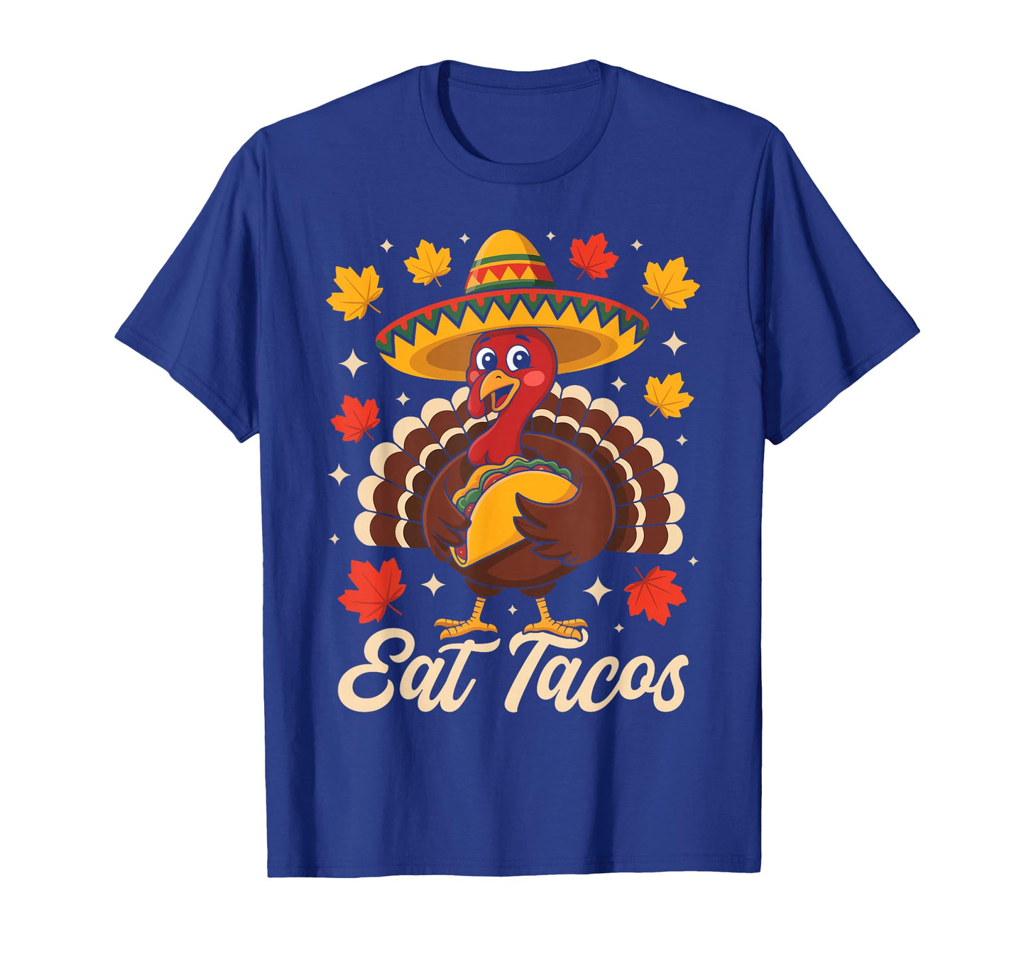 Funny Thanksgiving Turkey Eat Tacos Mexican Boys Kids T-Shirt