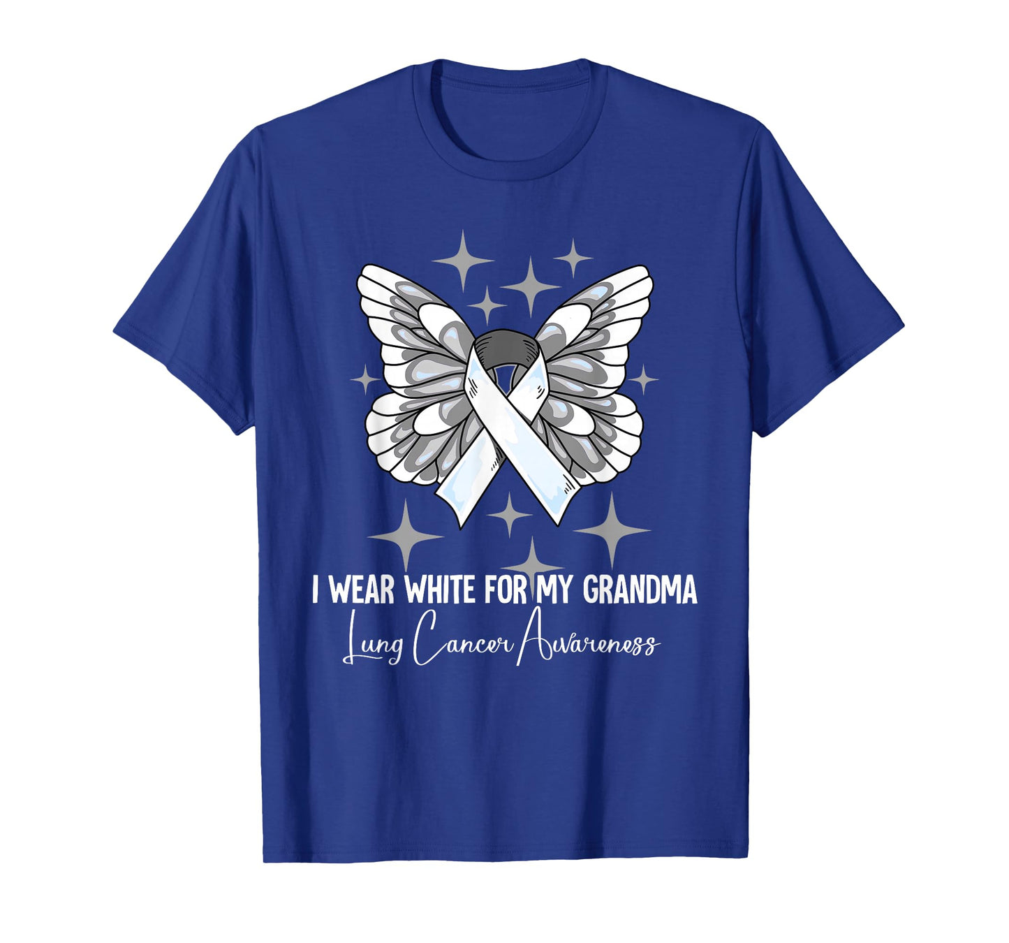 I Wear White For My Grandma Lung Cancer Awareness T-Shirt