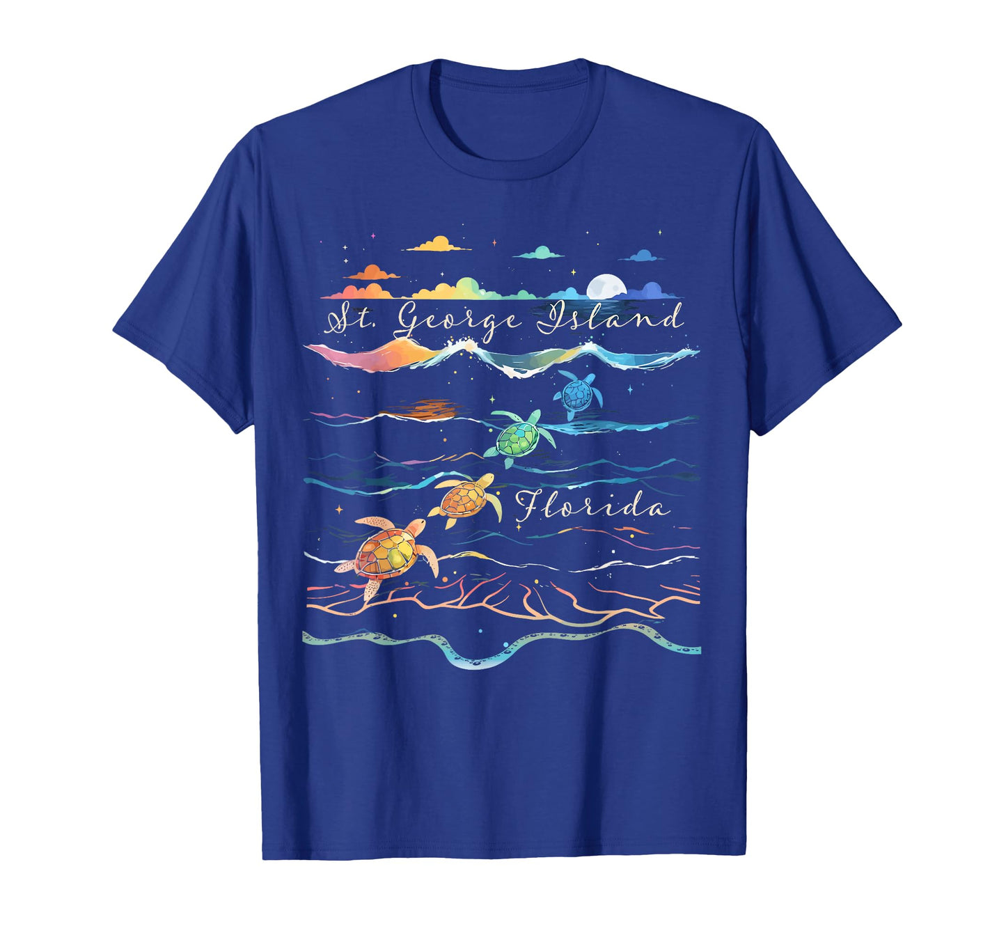 St. George Island Florida Beach Sea Turtle Lover Ocean T-Shirt