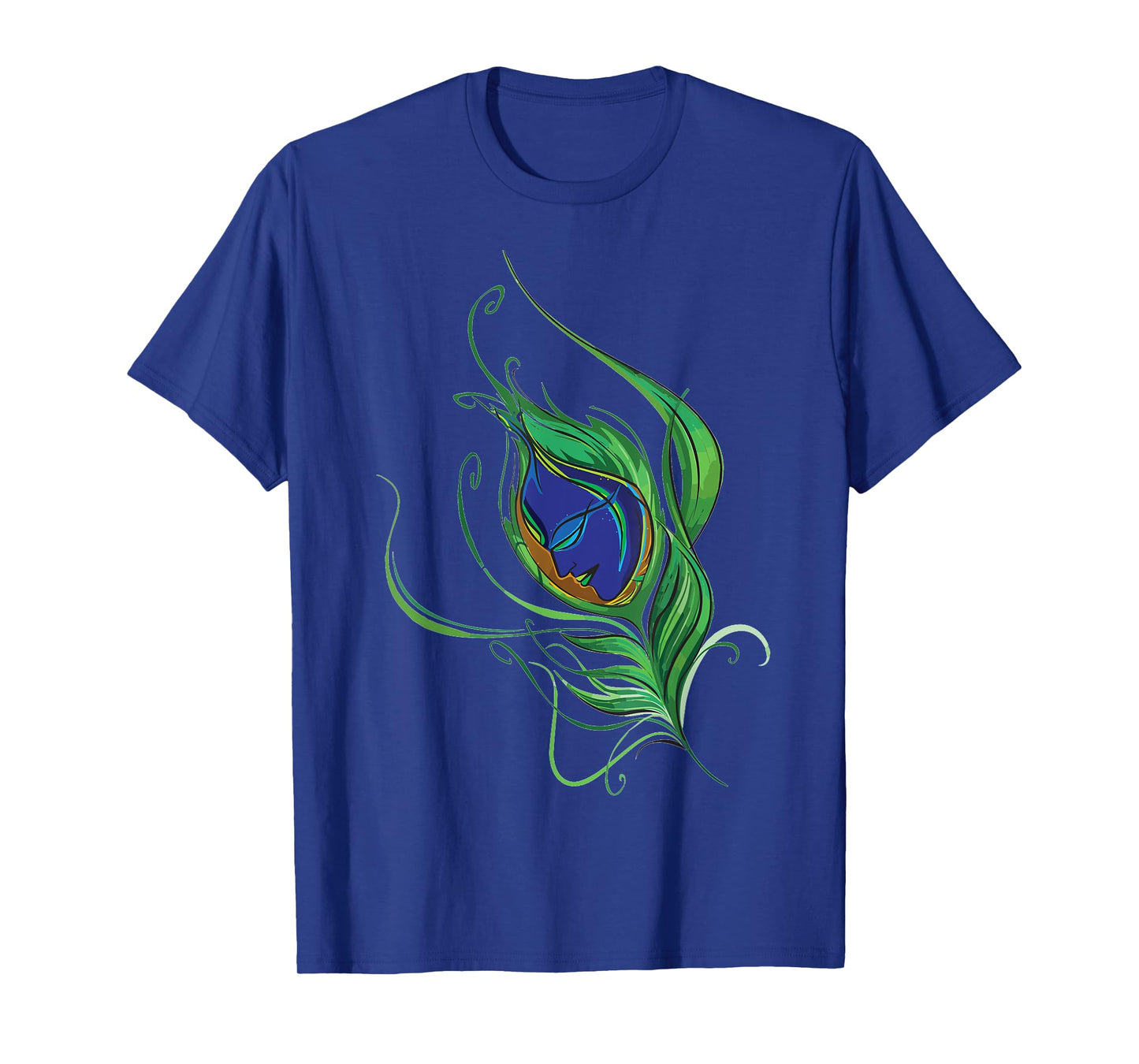 Artistic Peacock Feather Lord Krishna Tshirt. T-Shirt