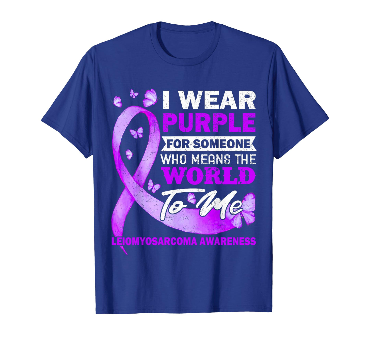 Leiomyosarcoma Awareness Purple Ribbon Sarcoma Cancer T-Shirt