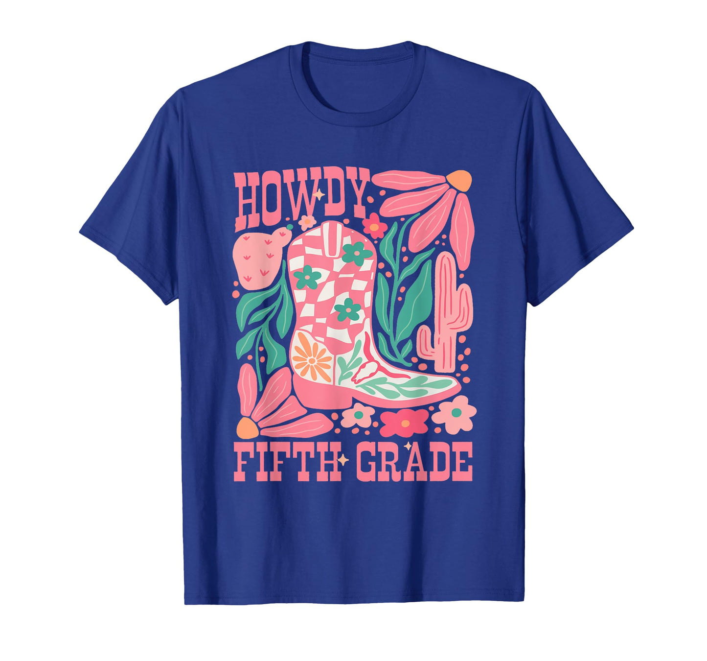 Howdy Fifth Grade Western 5th Grade Teacher Cowboy Cowgirl T-Shirt