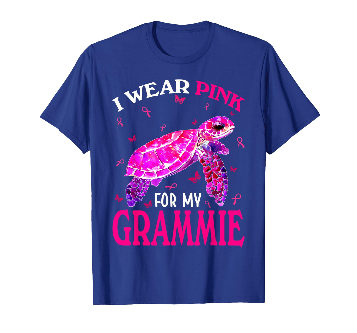I Wear Pink For My Grammie Breast Cancer Turtle T-Shirt