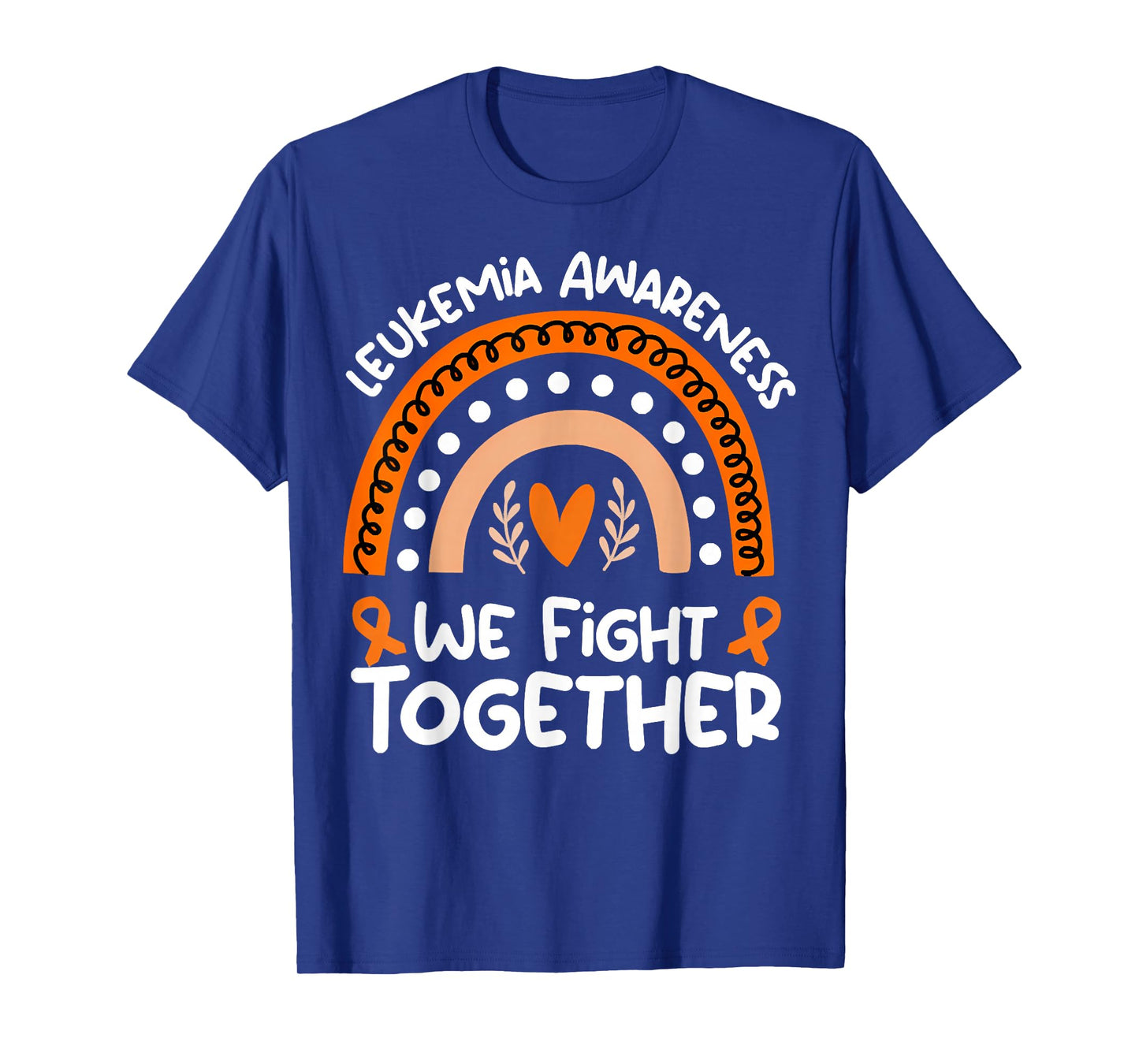 We Fight Together Leukemia Awareness Rainbow Ribbon Outfit T-Shirt