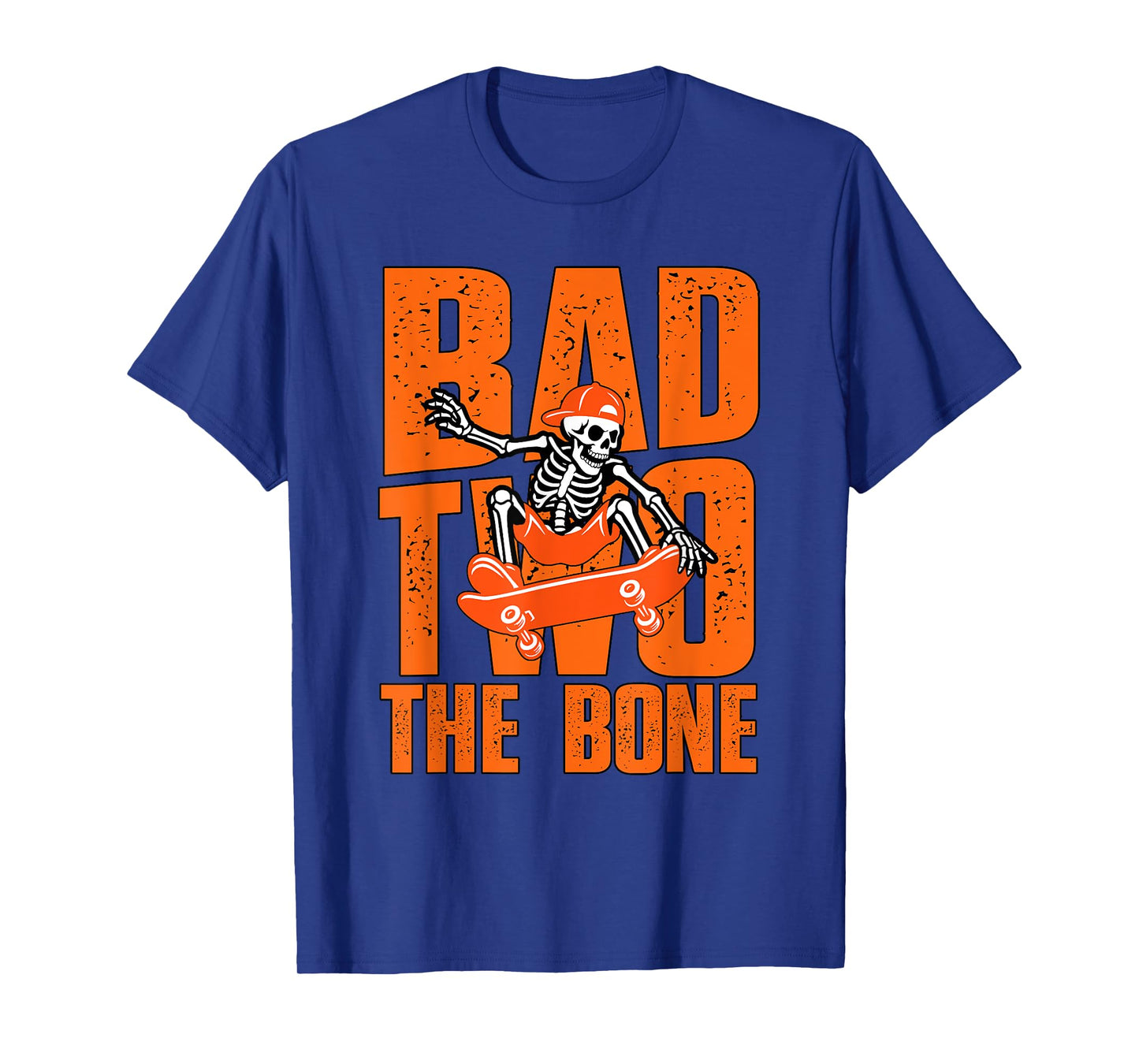 Bad Two The Bone Party Skate Skeleton 2nd Birthday Boy T-Shirt