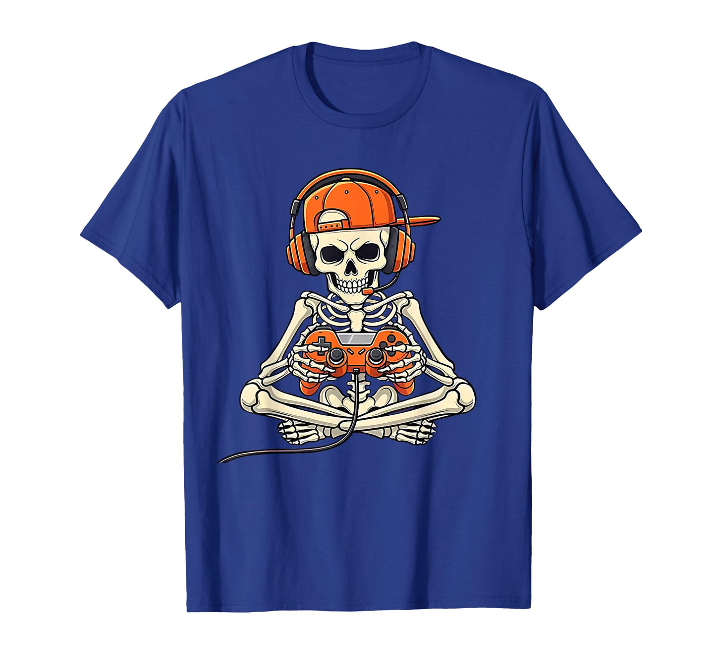 Retro Halloween Skeleton Gamer Video Gaming Boys Men Kids T-Shirt