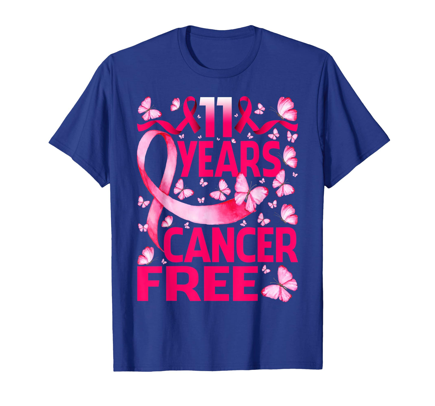 11 Years Breast Cancer Free Survivor Butterfly T-Shirt