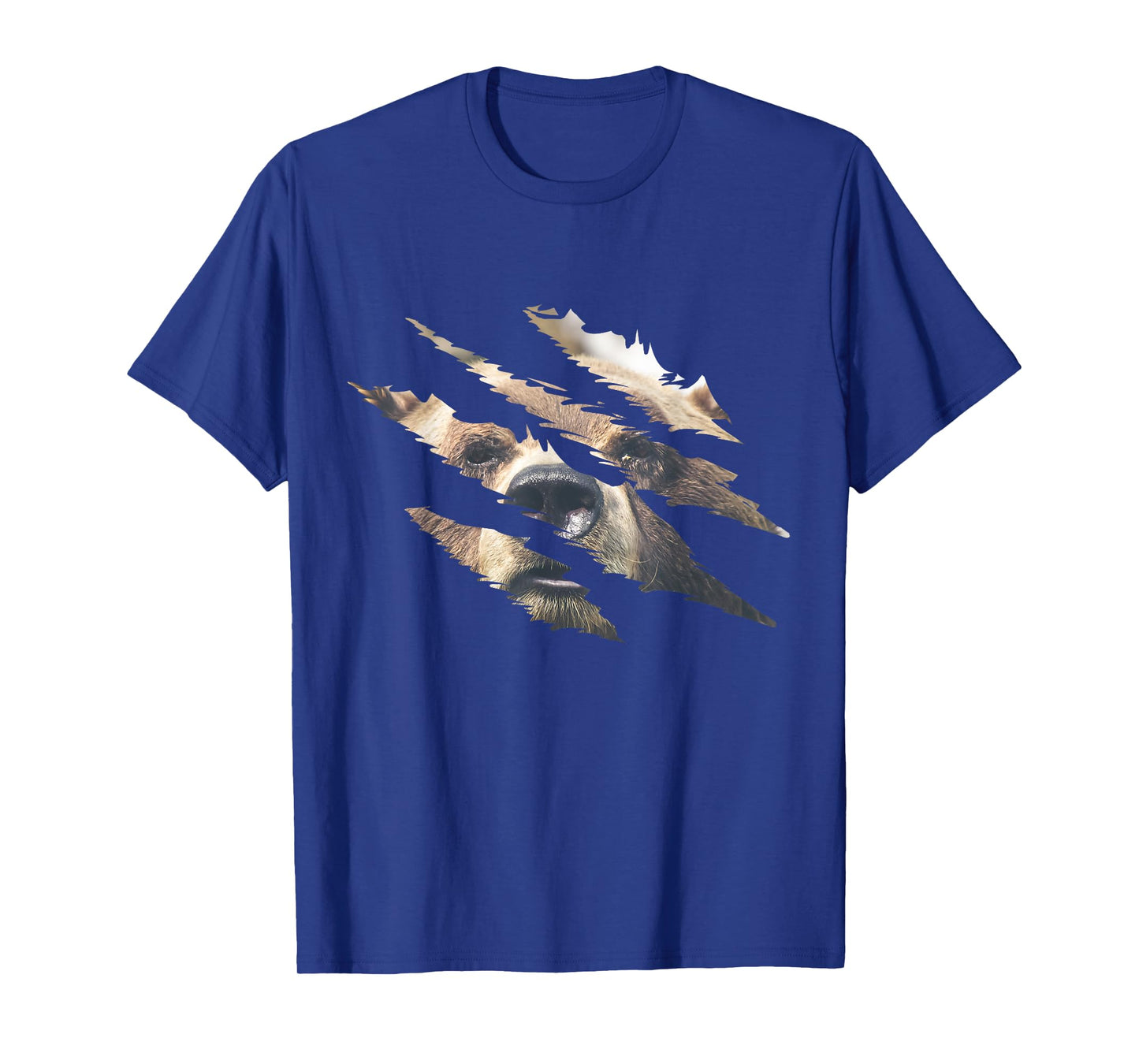 Grizzly Bear Head Claw Effect Bear Slash Claw Bear Lover T-Shirt
