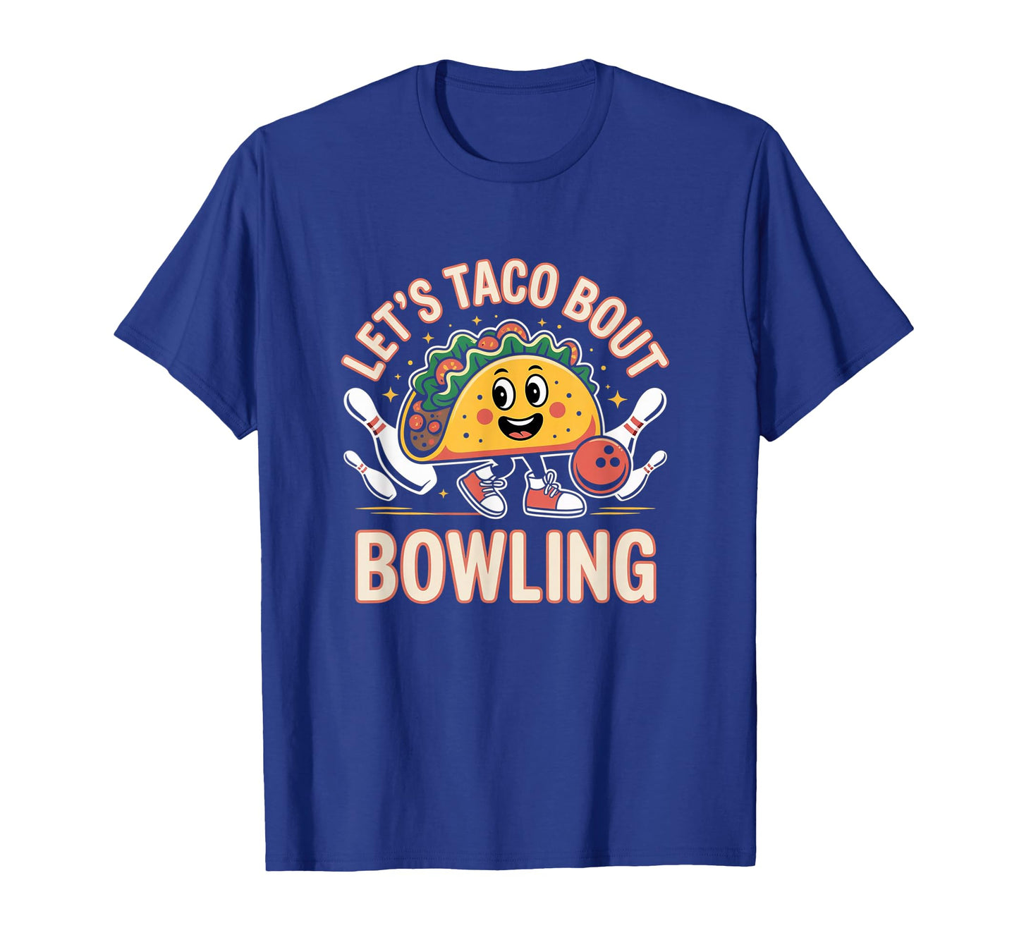 Bowling and Tacos Funny Ten Pin League Humor Design T-Shirt