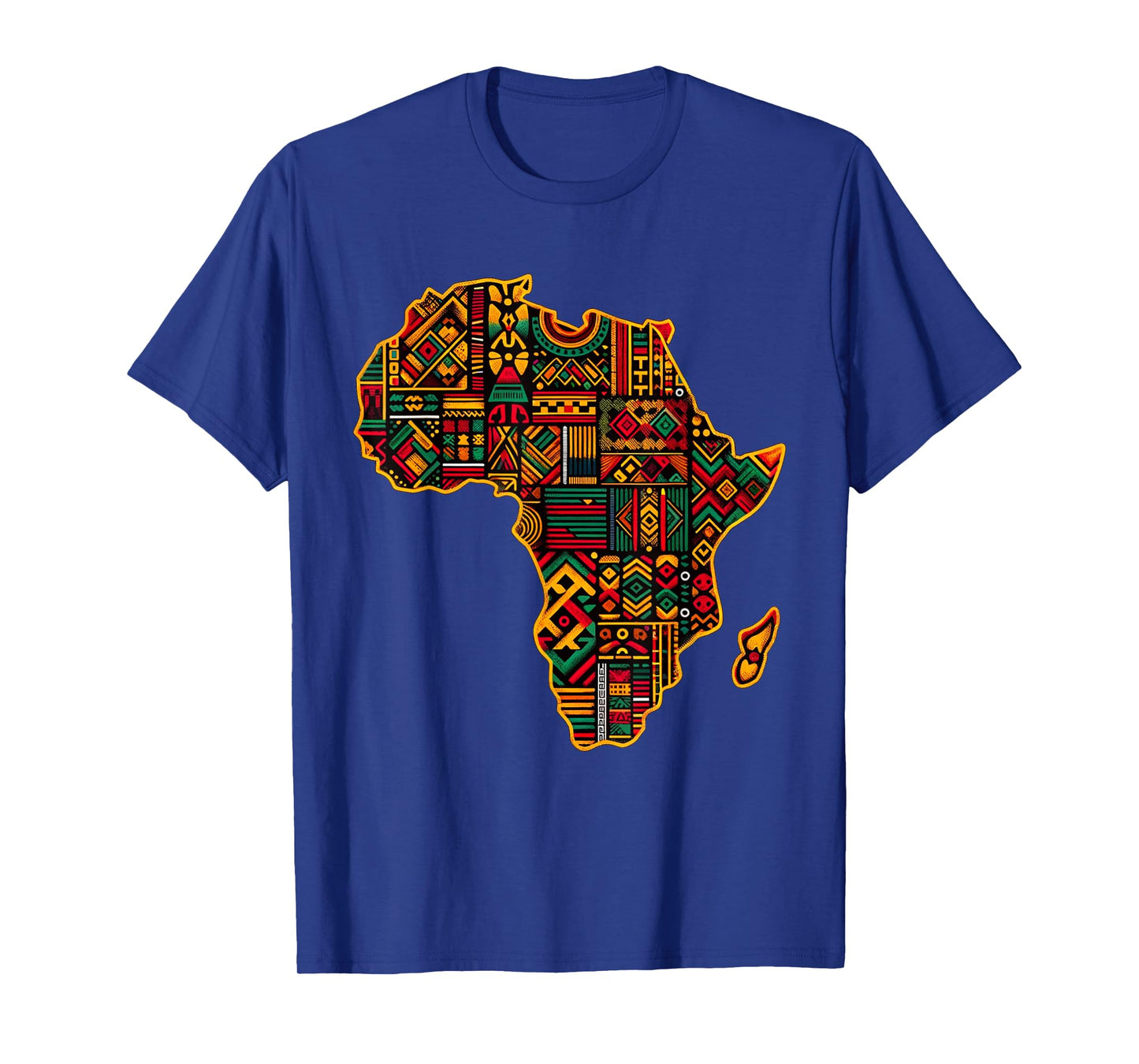 Cool Colorful Africa Map Men Women Kente African Lover T-Shirt