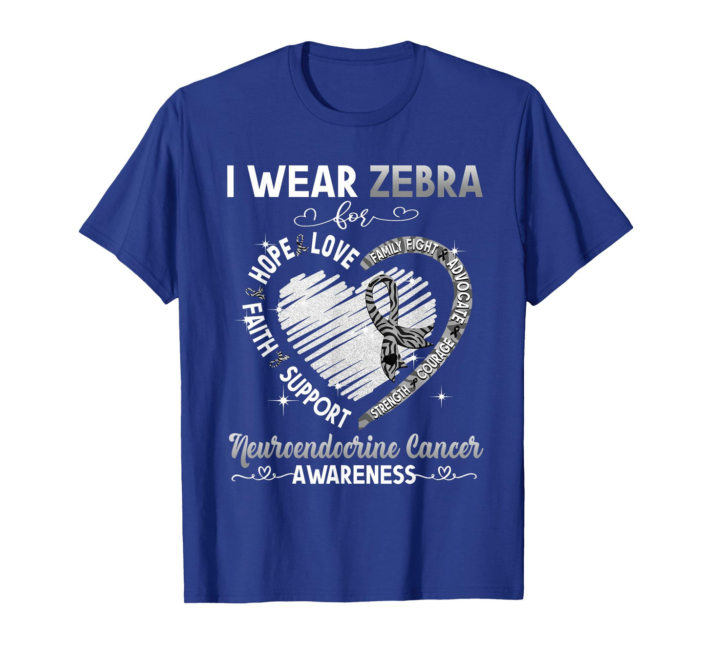 I Wear Zebra For Neuroendocrine Cancer Awareness Gifts T-Shirt