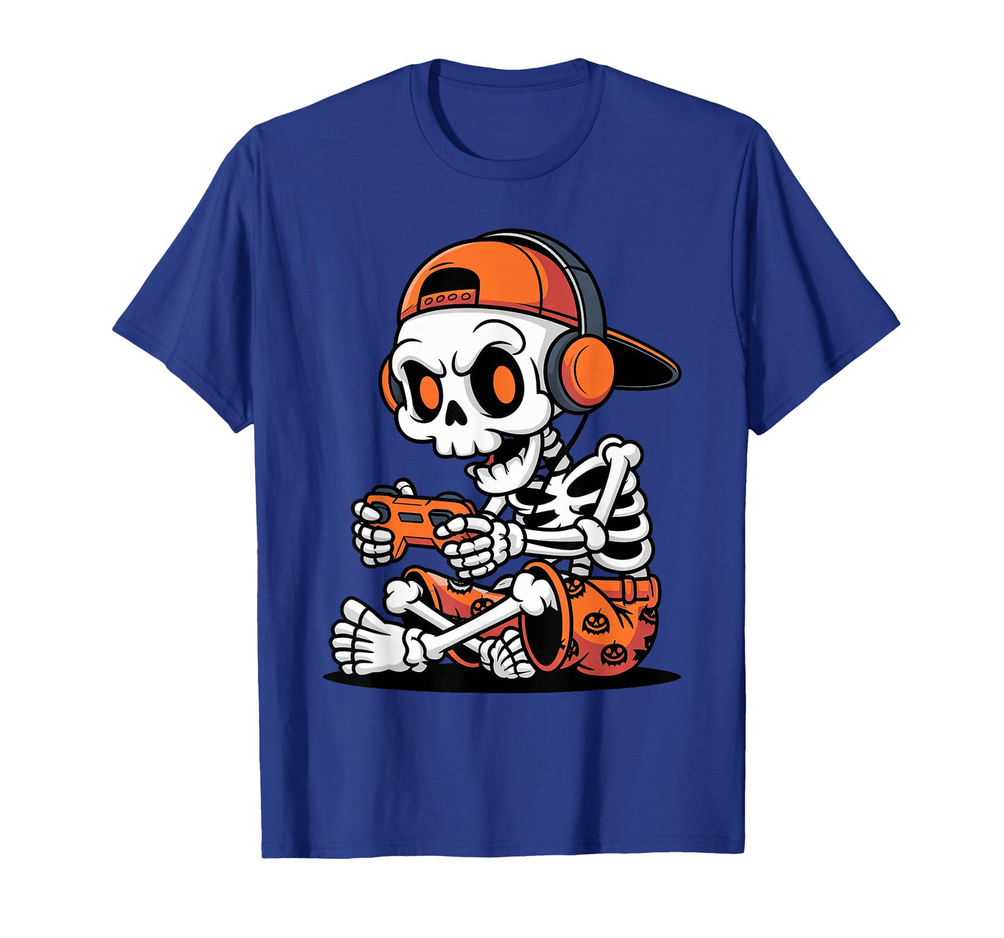 Funny Halloween Kids Skeleton Gamer Costume Video Gaming T-Shirt