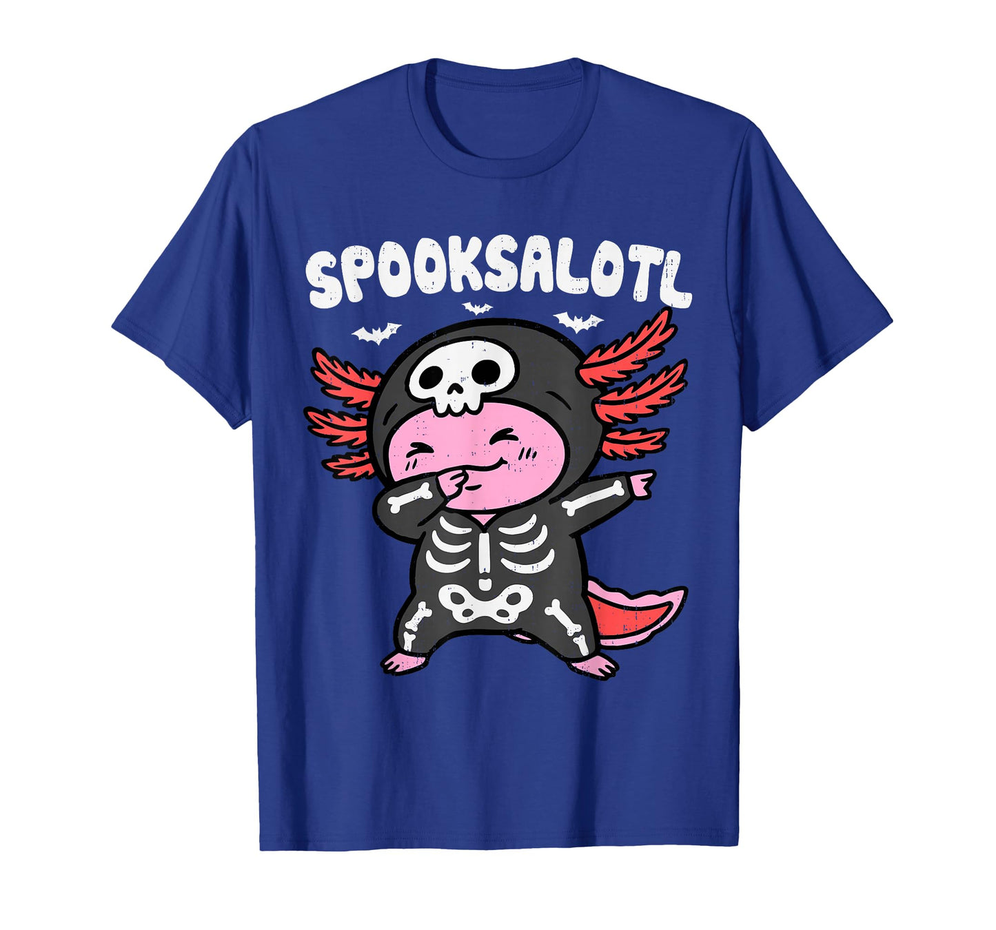 Skeleton Dabbing Axolotl Halloween Costume Boys Girls Kids T-Shirt