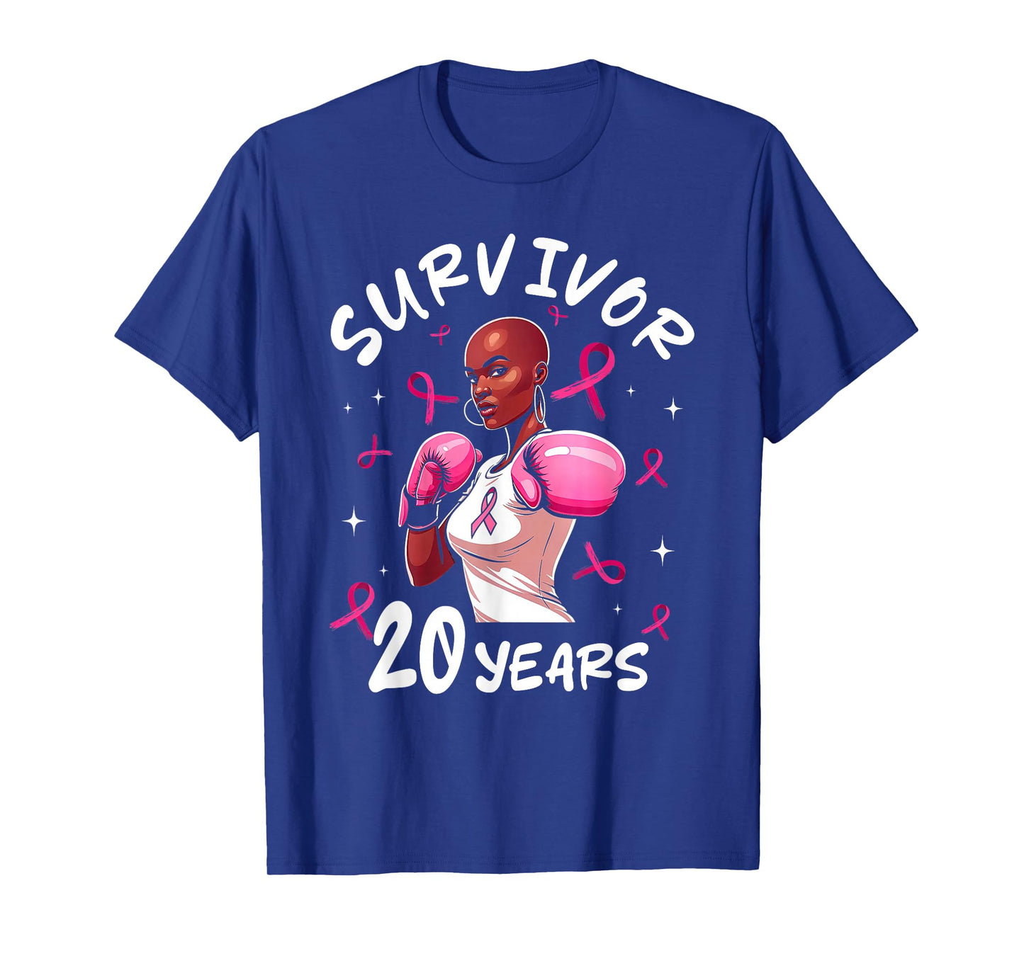 Pink Ribbon 20 Years Breast Cancer Awareness American T-Shirt