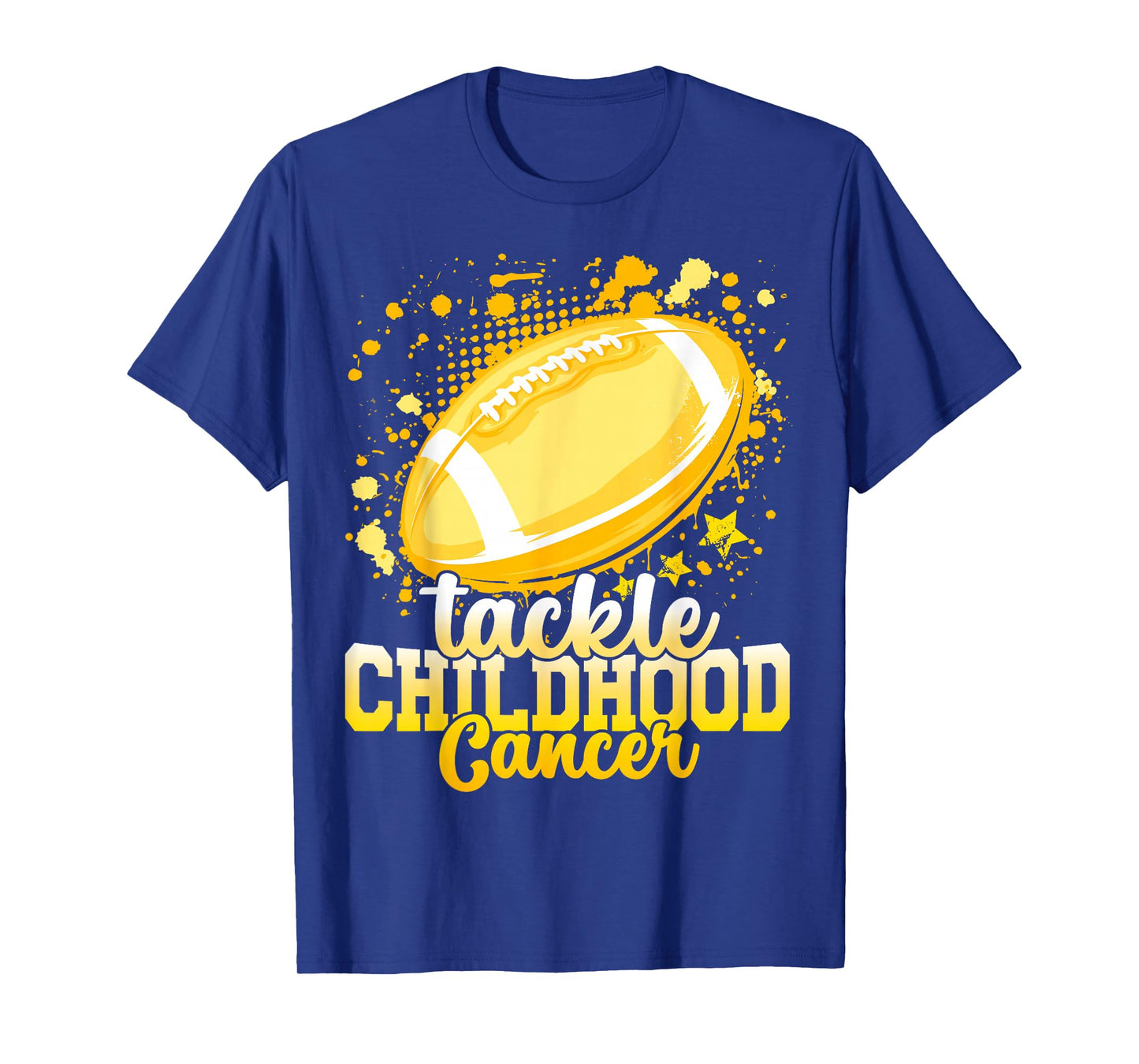 Tackle Childhood cancer football childhood cancer awareness T-Shirt