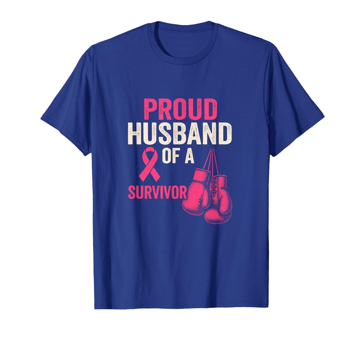 Proud Husband of A Survivor - Breast Cancer Awareness T-Shirt