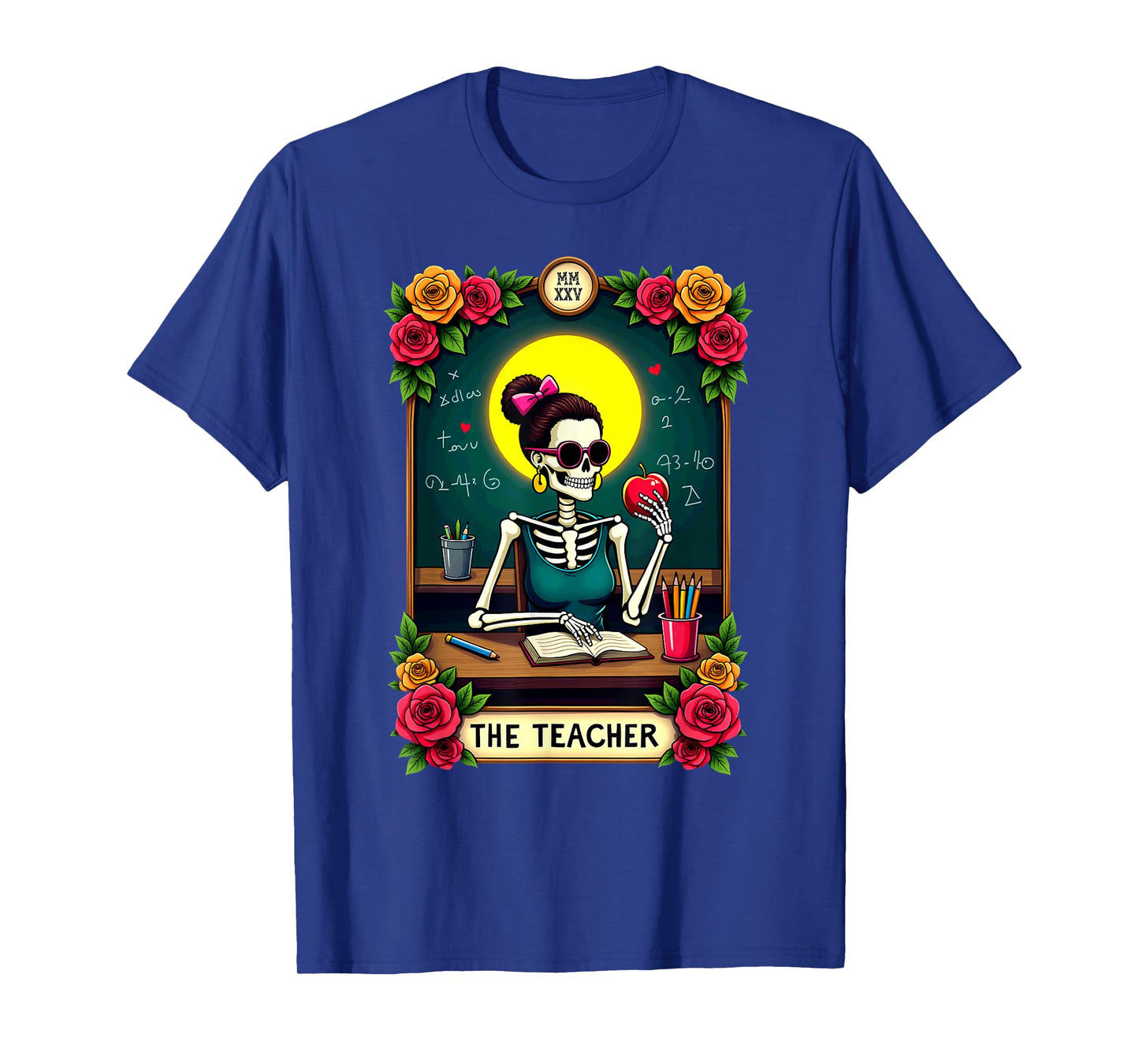 Gothic Tarot Card The Teacher Skeleton T-Shirt