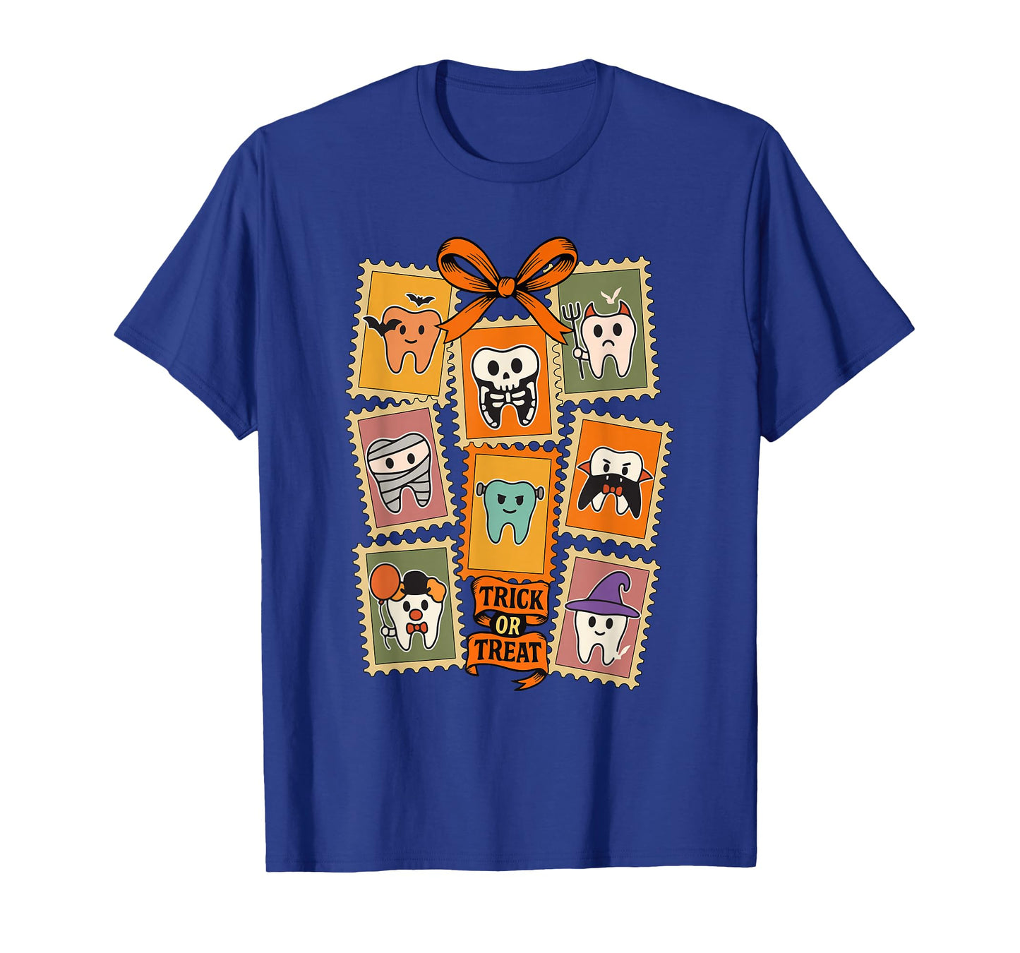 Funny Dental Squad Halloween Stamp Icons Costume Men Women T-Shirt