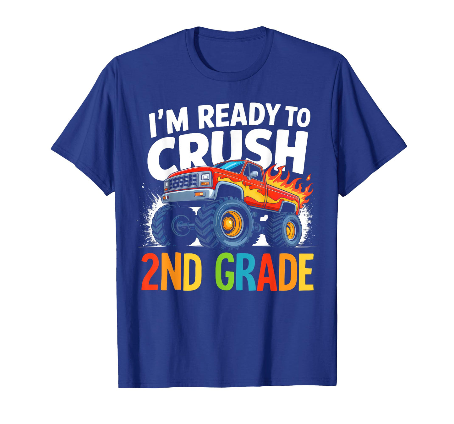 Ready To Crush 2nd Grade Boys Monster Truck Back To School T-Shirt